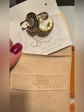 Sara Saltos Gold Hoop ⭐️ and 🌙 Earrings NWT